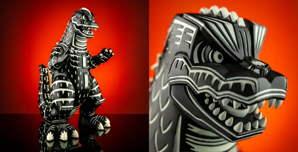 Godzilla Linocut Vinyl Figure by Attack Peter Mondo 