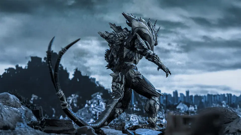 Monstrous Masterpiece: Hiya Toys Monster X Brings Final Wars Terror Home 8 Hiya Toys Monster X skeletal danger