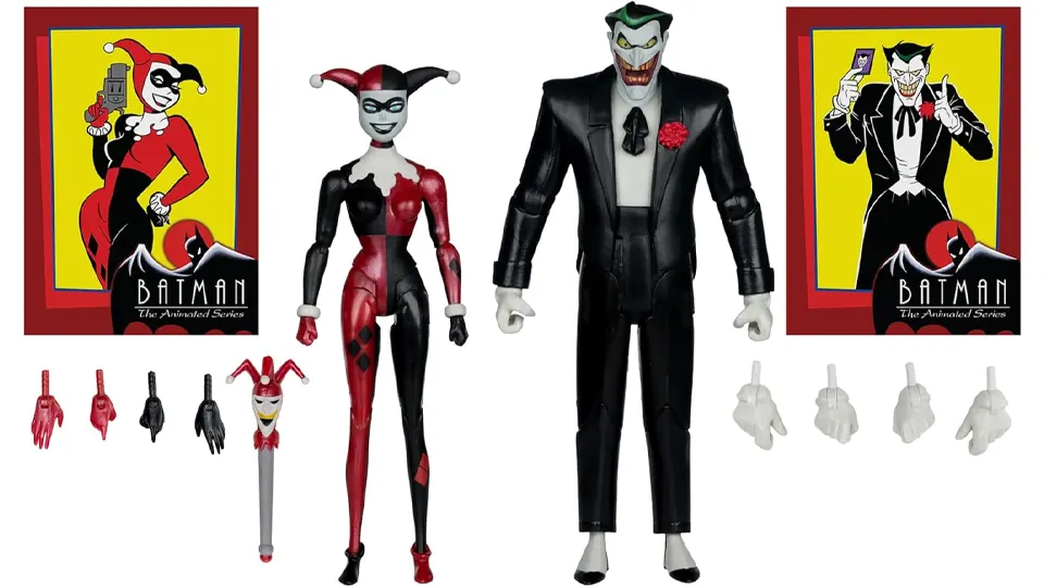 Batman: The Animated Series Harley Quinn and The Joker (Mad Love 2 Pack) 6in Action Figures Gold Label 4 Mad Love 2 pack Harley Quinn and Joker Accessories and Playability