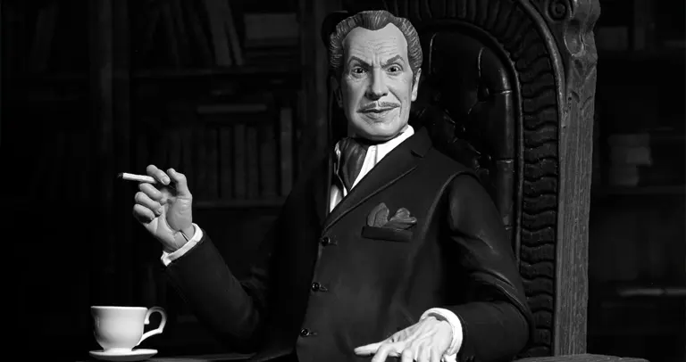A Horror Icon Vincent Price in 7 Inches of Monochrome Glory 1 NECA Ultimate Vincent Price 7inch Scale Action Figure Black & White