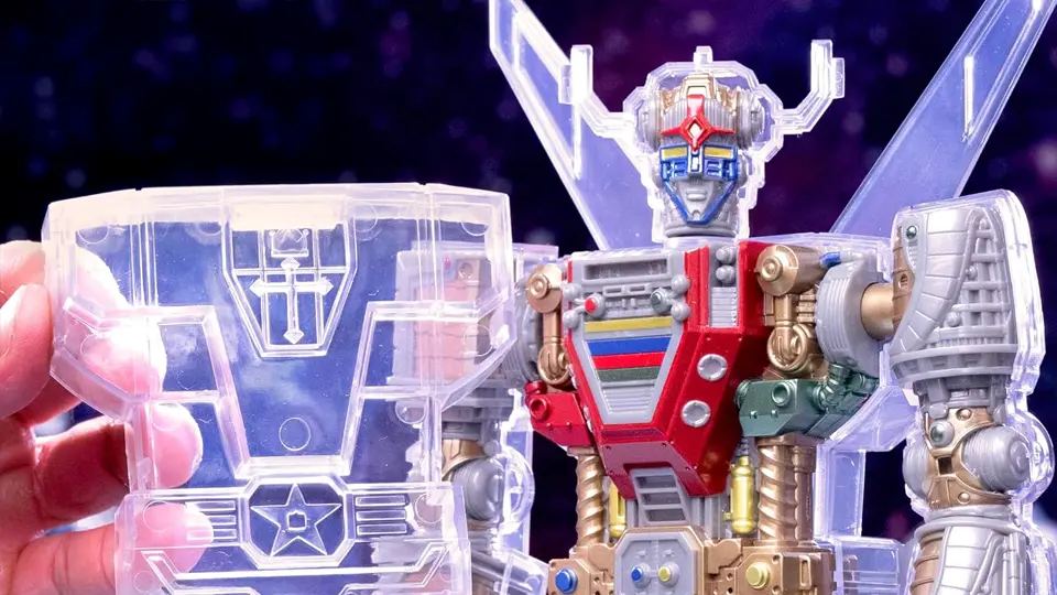 Super7 Voltron Super Cyborg Clear Edition Unmasked 5 Super7 Voltron Super Cyborg - Voltron Clear Action Figure