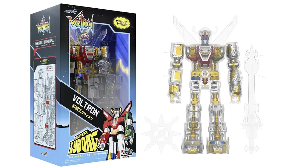 Super7 Voltron Super Cyborg Clear Edition Unmasked 6 Super7 Voltron transparent figure