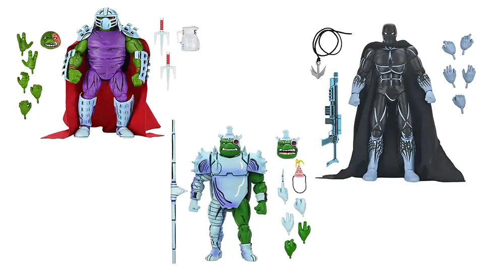 Mirage Reinvented: Bold New TMNT Cyborg Donatello, Nobody & Raphael as Shredder Figures 2 TMNT Cyborg Donatello Nobody and Raphael as Shredder figures NECA