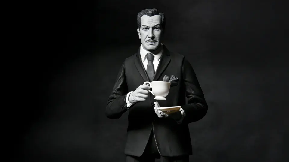 A Horror Icon Vincent Price in 7 Inches of Monochrome Glory 7 Vincent Price NECA black & white