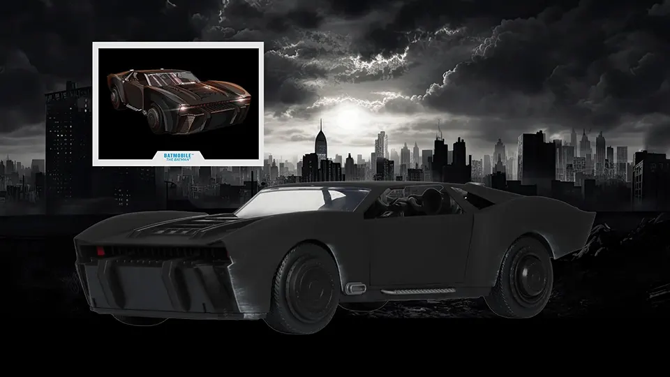 The Batman Batmobile McFarlane Gold Label Revealed 2 full review of DC Multiverse The Batman Batmobile