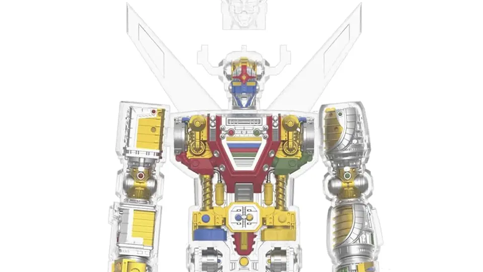 Super7 Voltron Super Cyborg Clear Edition Unmasked 7 ltron Super Cyborg clear version