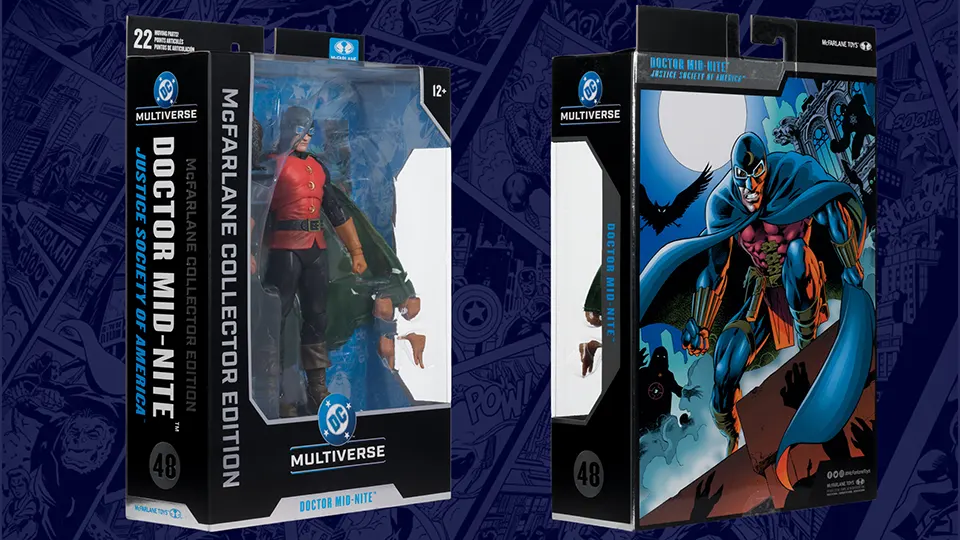 Outstanding New Additions, McFarlane Batman Mobius Chair & Dr. Mid‑Nite Figures Raise the Bar 10 Collector Edition Doctor Mid-Nite Justice Society McFarlane