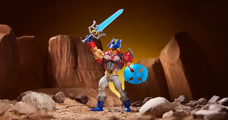 MOTU x Transformers crossover Optimus Prime Armor He-Man