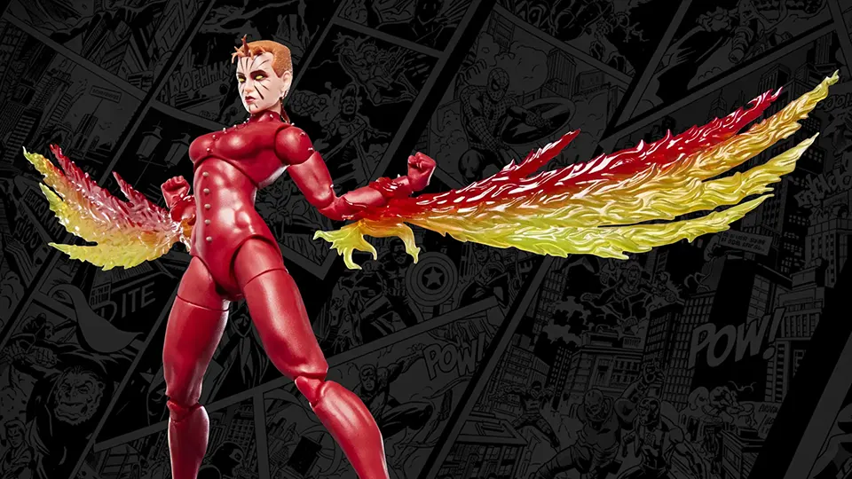 Marvel Legends Phoenix Rachel Summers Figure Brings the Fire 5 Marvel Legends Rachel Summers Phoenix figure includes over 20 points of articulation