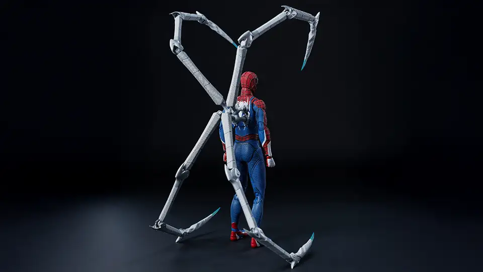 Review of the threezero Spider‑Man Advanced Suit 2.0 DLX Figure 6 spider-leg back attachment