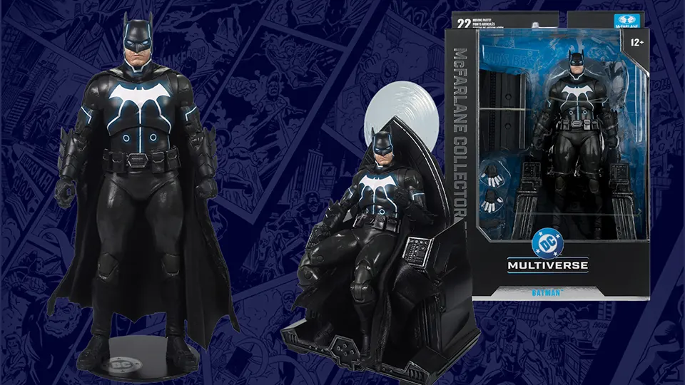 Outstanding New Additions, McFarlane Batman Mobius Chair & Dr. Mid‑Nite Figures Raise the Bar 6 McFarlane Batman figure with Mobius Chair Collector Edition