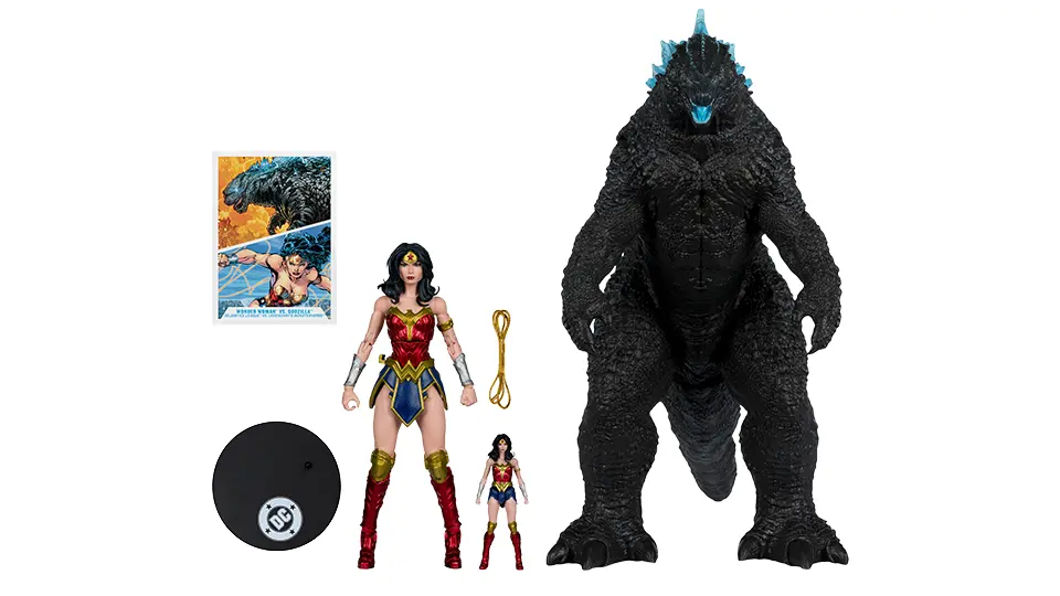 Unleashing Chaos: McFarlane Wonder Woman vs Godzilla 2 Pack 3 Wonder Woman vs Godzilla 2 pack