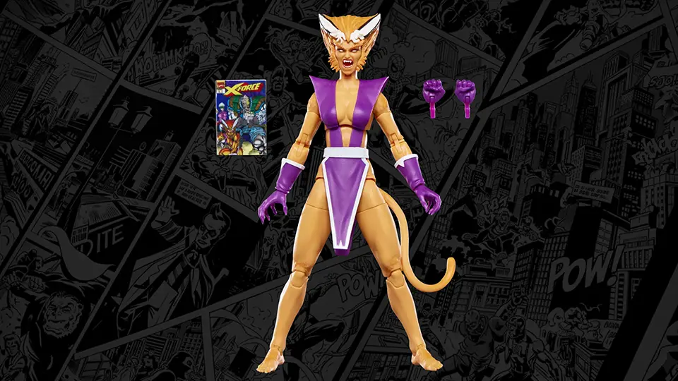 Review of Marvel Legends Series Feral Collectible 5 X-Force Feral figure