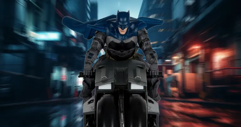 Batcycle with Batman DC Multiverse The Flash Vehicle 2 Pack