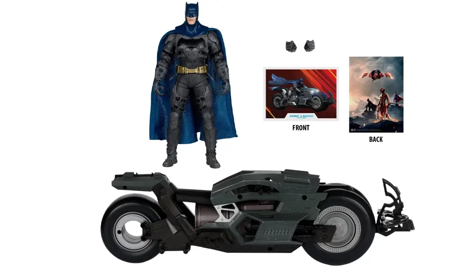Mcfarlane Batcycle with Batman (DC Multiverse: The Flash) Vehicle 2 Pack 6 Batman high-speed Batcycle collectible vehicle