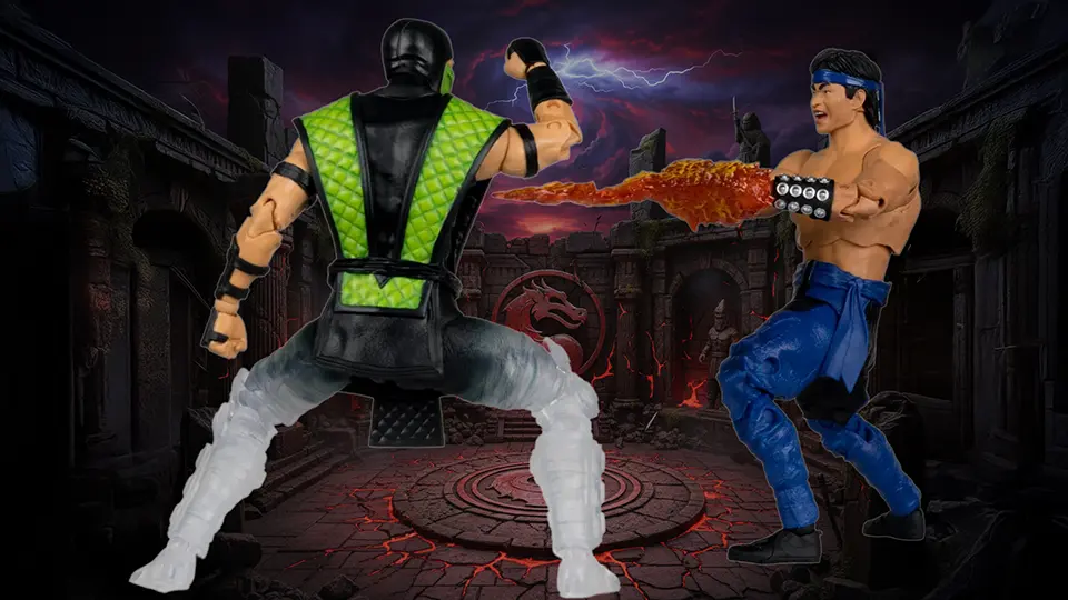 A First Look at the Mortal Kombat Klassic Raiden & Liu Kang vs Reptile Figures 12 McFarlane Mortal Kombat Klassic deluxe 2 pack release date and price