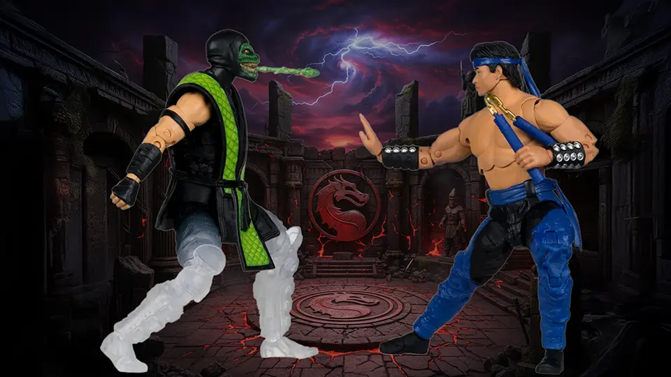 A First Look at the Mortal Kombat Klassic Raiden & Liu Kang vs Reptile Figures 6 Mortal Kombat Klassic Liu Kang Reptile