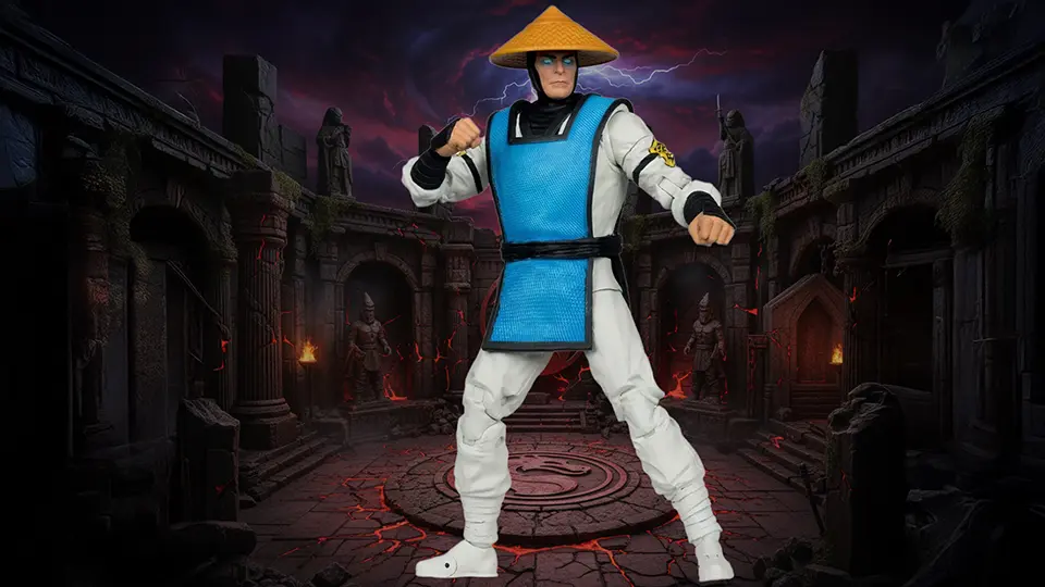 A First Look at the Mortal Kombat Klassic Raiden & Liu Kang vs Reptile Figures 4 Mortal Kombat Klassic Raiden figure