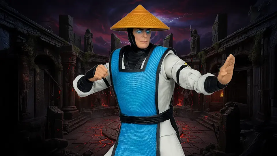 A First Look at the Mortal Kombat Klassic Raiden & Liu Kang vs Reptile Figures 3 Mortal Kombat Klassic Raiden figure