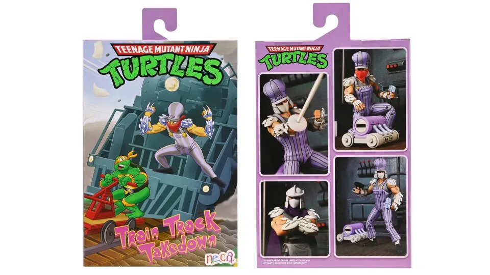 Ultimate Locomotive Menace: The NECA Train Track Takedown Shredder Exclusive Review 8 NECA Shredder exclusive figure box art