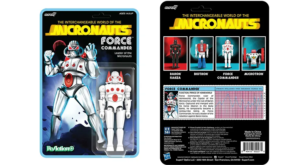 Micronauts ReAction+ Wave 2: Microtron and Force Commander Join the Battle 9 Super7 Micronauts ReAction Wave 2 Force Commander packaging