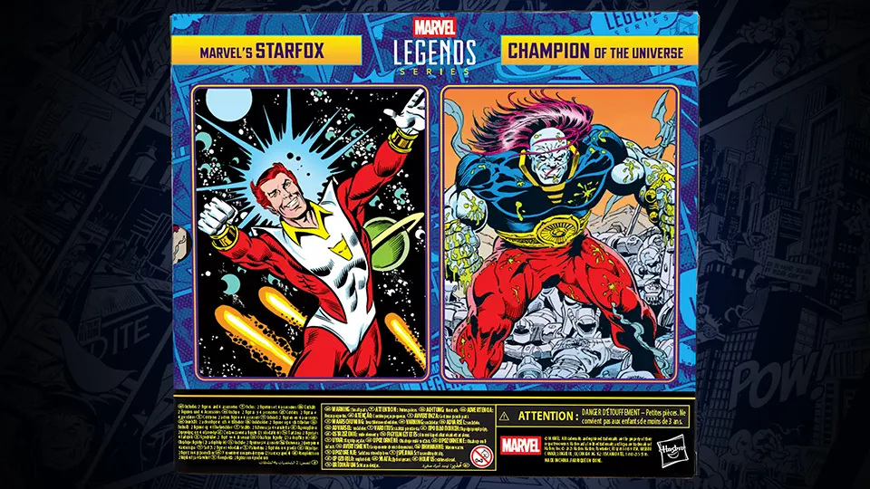 Ultimate Cosmic Clash: Marvel Legends Starfox & Champion of the Universe 2 Pack Preview 11 Marvel Legends Starfox and Champion of the Universe 2 pack box art