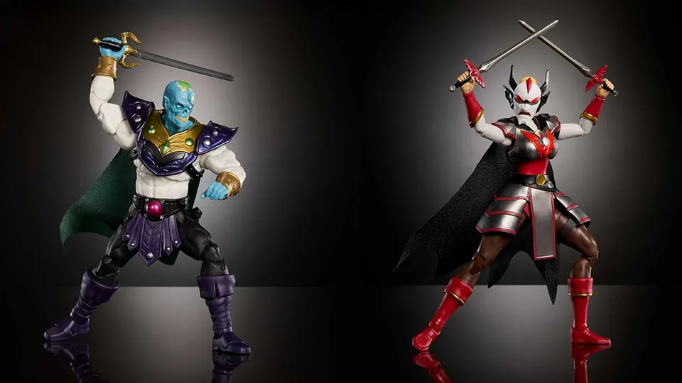 Masters of the Universe Masterverse Despara and Keldor figures MOTU