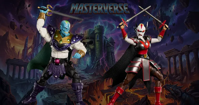 Masters of the Universe Masterverse Despara and Keldor figures