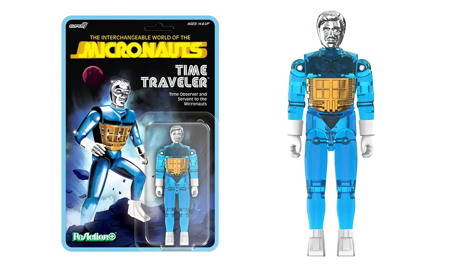 Super7 Micronauts ReAction+ Time Traveler and The Emperor Figures Return in Style 8 Blue Super7 Micronauts ReAction+ Time Traveler