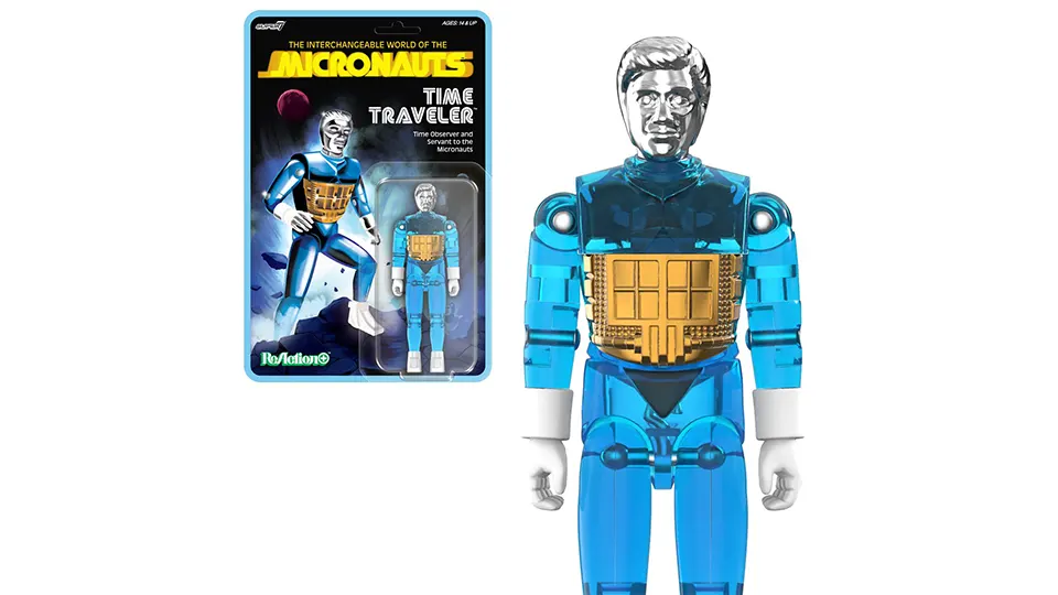 Super7 Micronauts ReAction+ Time Traveler and The Emperor Figures Return in Style 5 Super7 Micronauts ReAction+ Time Traveler blue