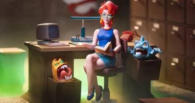 review of Mondo Real Ghostbusters Janine with Desk