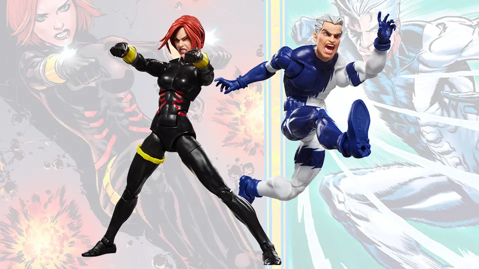 marvel legends black widow and quicksilver 2 pack