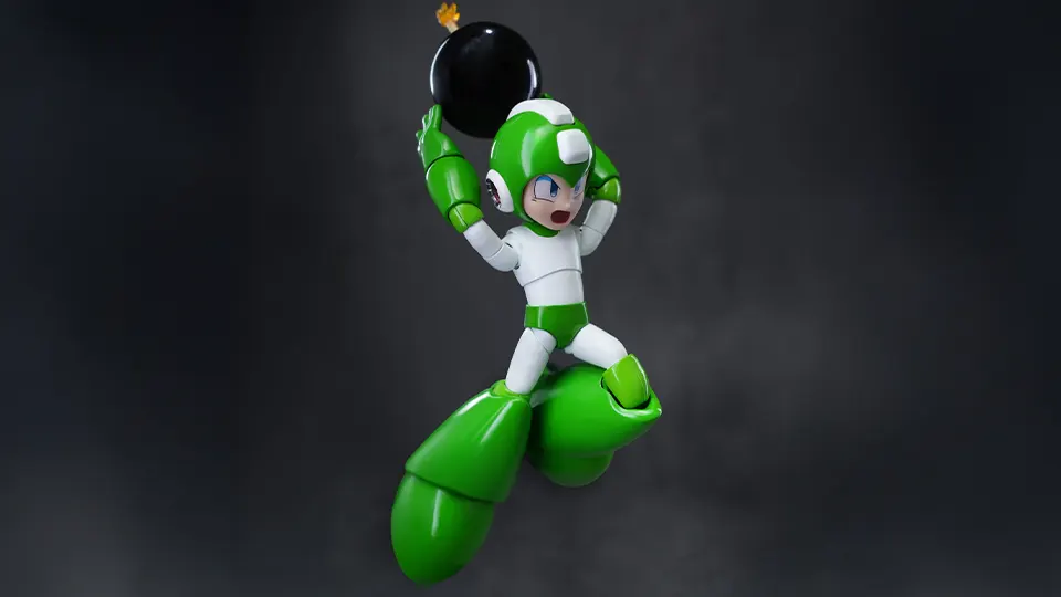 mega man hyper bomb figure by threezero accessories