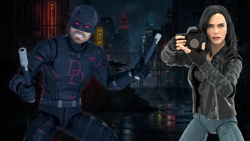 marvel legends daredevil born again daredevil and jessica jones