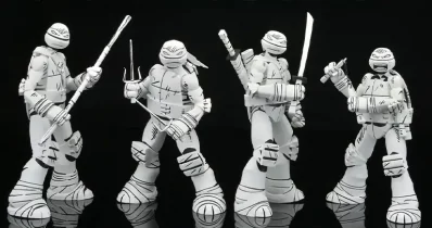 neca teenage mutant ninja turtles sketch turtles 4-pack