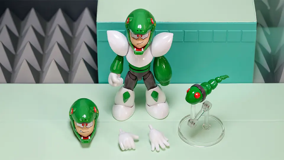 Jada Toys Mega Man Wave 4 Figures Bring Proto Man, Snake Man, and Gemini Laser Mega Man Together 7 jada toys mega man wave 4 snake man