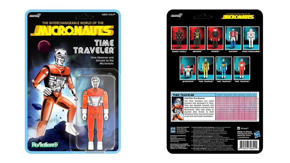 super7 micronauts time traveler translucent orange