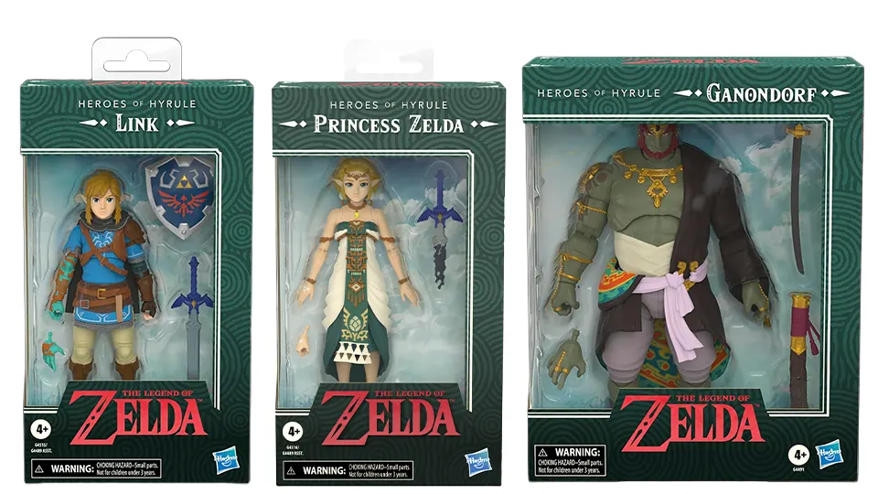hasbro legend of zelda figures boxes
