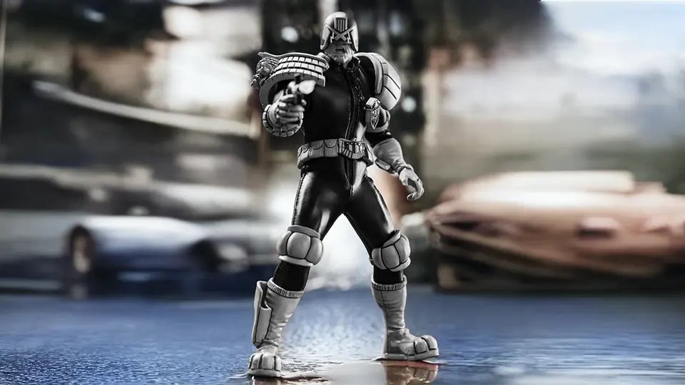Hiya Toys Judge Dredd Black and White Figure Opens for Pre-Order 7 hiya toys judge dredd black and white figure