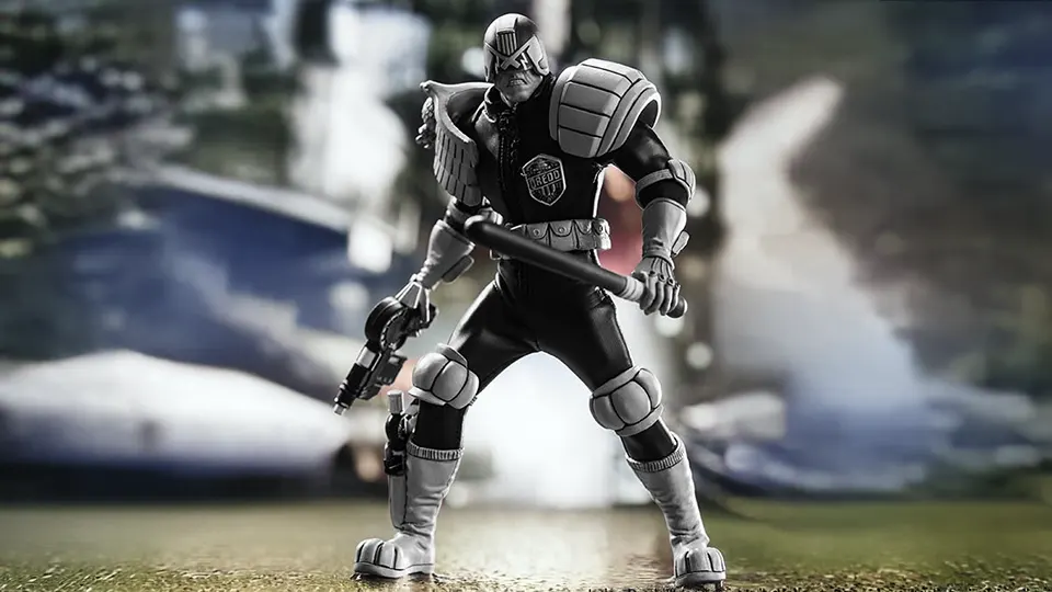 Hiya Toys Judge Dredd Black and White Figure Opens for Pre-Order 10 judge dredd black and white figure guide
