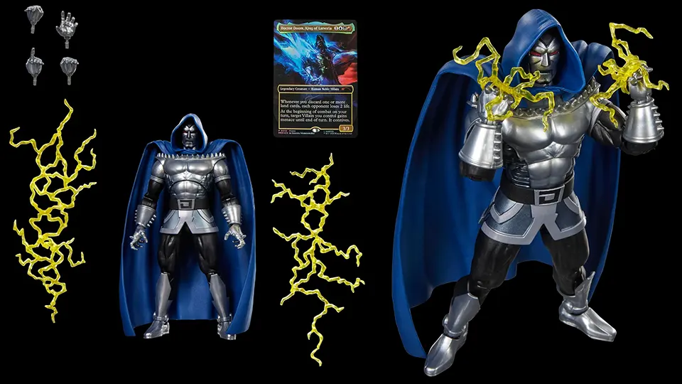 Marvel Legends Magic The Gathering Wave 2 Goes Deeper Into Marvel 8 Doctor Doom 2099 Marvel Legends Series Magic The Gathering