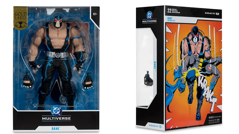McFarlane Gold Label Figure Guide: Catwoman, Robin, Bane and Doomsday 13 bane gold label figure box