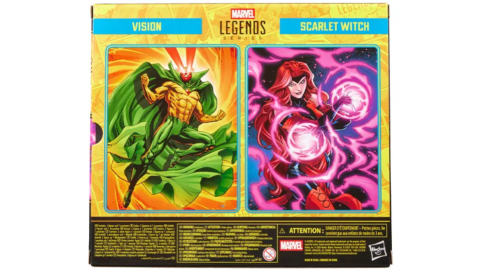 marvel legends series vision and scarlet witch avengers the crossing box back