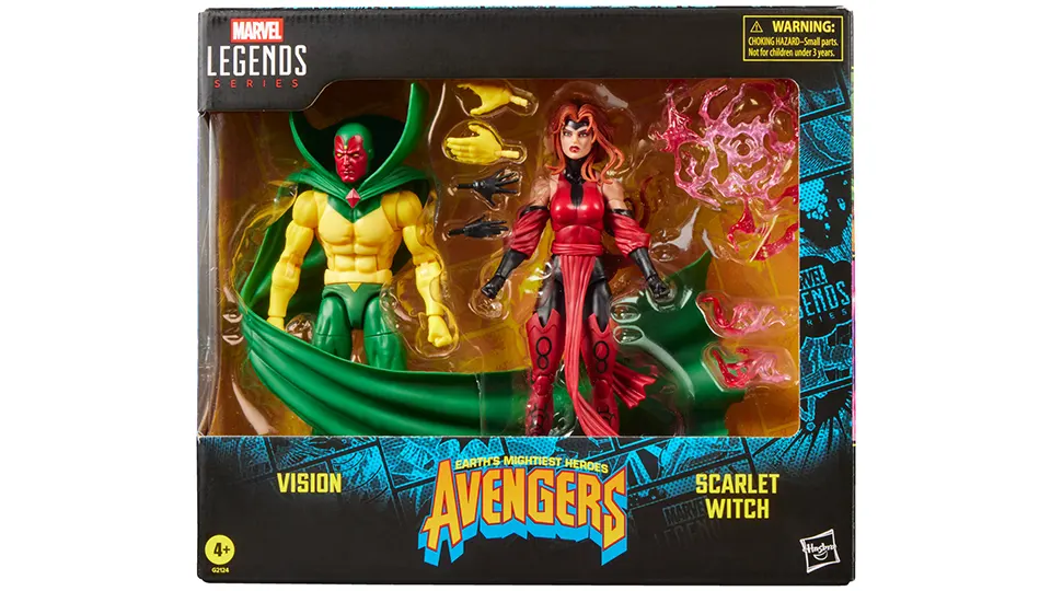 marvel legends series vision and scarlet witch avengers the crossing box front