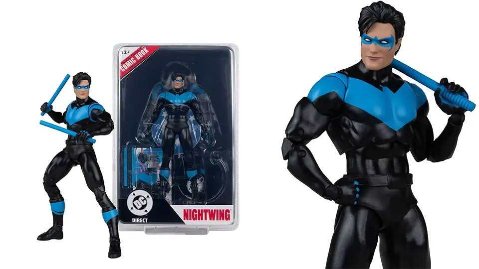 McFarlane Page Punchers Batman, Nightwing & Robin First Look 5 dc direct page punchers nightwing figure
