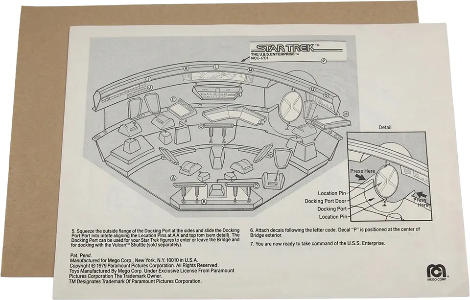 U.S.S. Enterprise Bridge Playset instructions