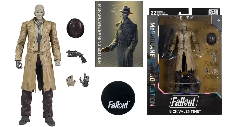 mcfarlane fallout wave 2 figure nick valentine